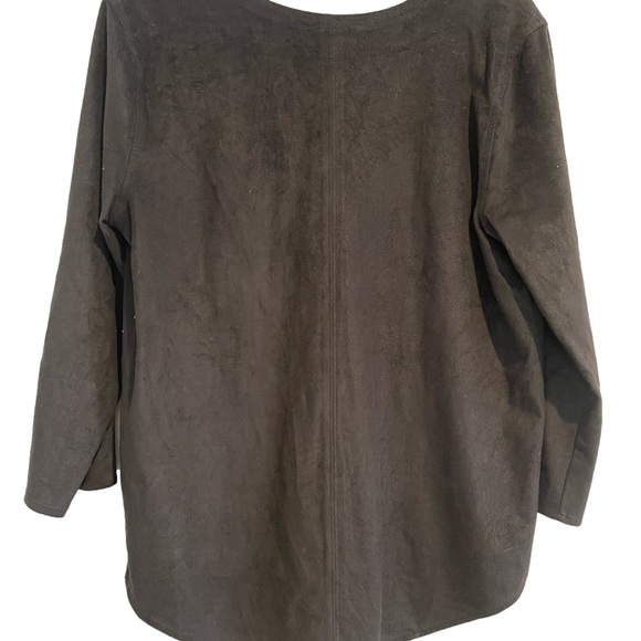 Express faux suede fringe top - Picture 2 of 3